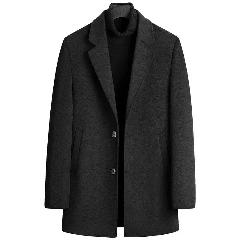 merino wool coat | waterproof wool coat | long single breasted overcoat | ultrasonic cleaning