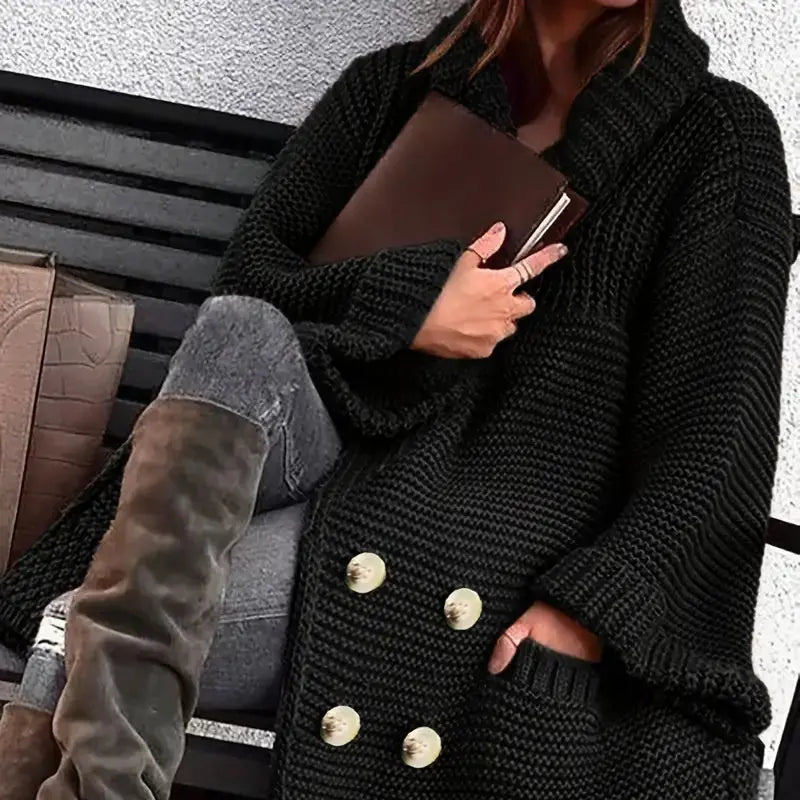 Elegant Polo Collar Plus Size Women's Coat Meifu Market