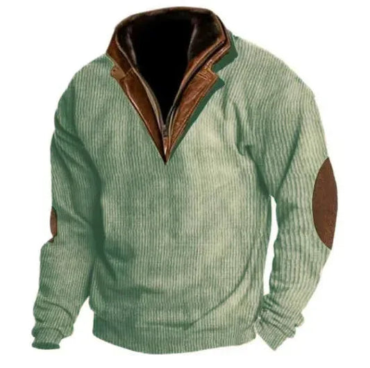Warm And Loose Outdoor Breathable Stand Collar Men's Sweater
