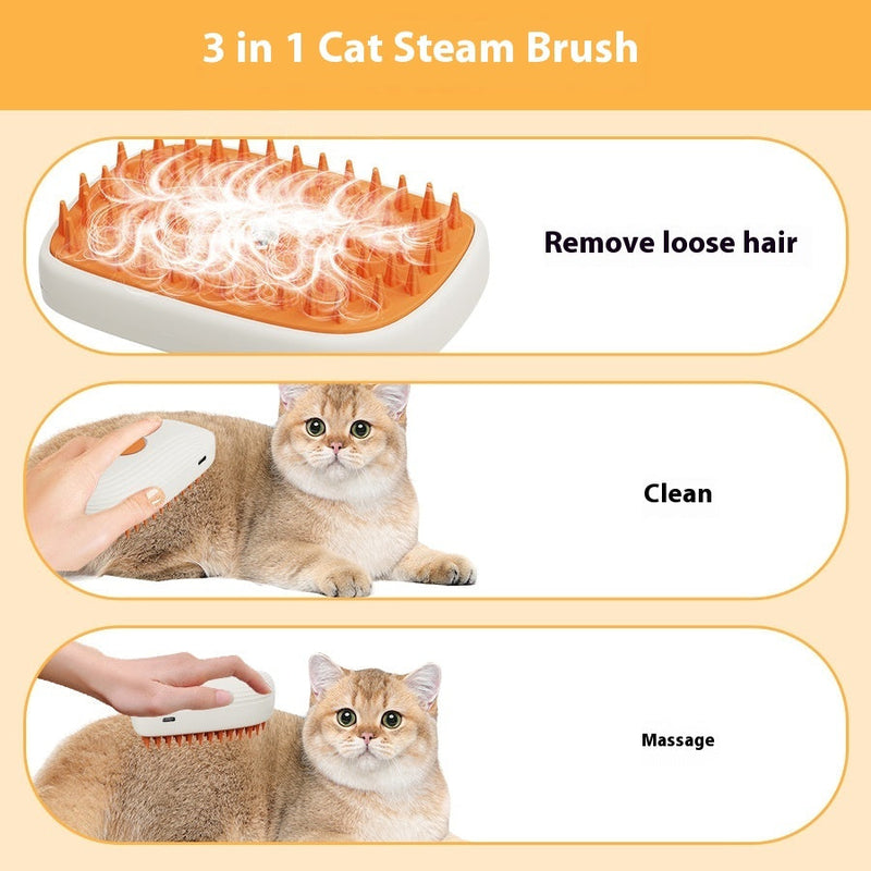 USB Rechargeable Pets Steam Brush Spray Massage Comb Pet Grooming Tools Cat Steam Comb Pet Products Meifu Market