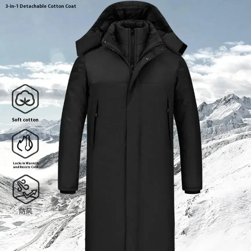 windproof waterproof jacket | heavy cotton shell coat | long outdoor jacket | ultrasonic cleaning
