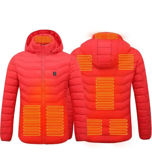New Heated Jacket Coat USB Electric Jacket Cotton Coat Heater Thermal Clothing Heating Vest Men's Clothes Winter