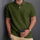 Asymmetric Jacquard Polo – Men's Button Placket Fashion Shirt