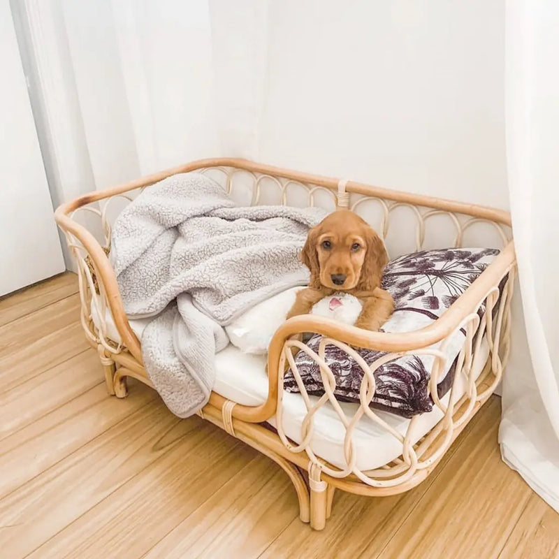 Pet Bed Handmade Rattan Woven Pet Bed Sofa For Dogs Meifu Market
