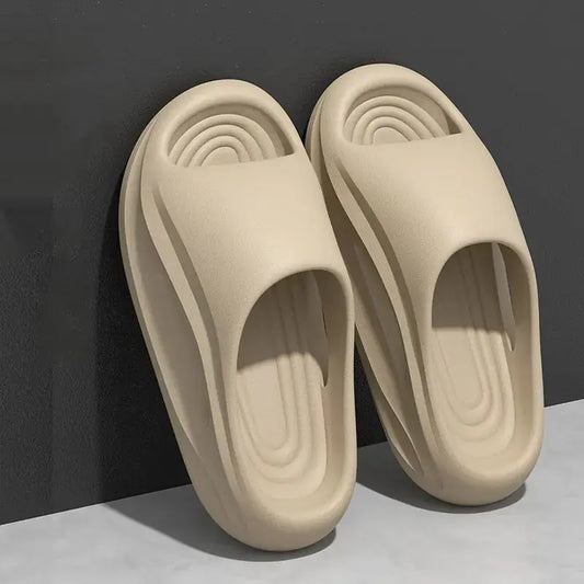 Men's Cloud Slides - EVA Pillow Sandals Non-Slip Indoor Outdoor Summer Slippers