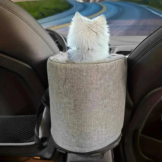 pet car seat with safety harness | waterproof dog car bed | portable pet carrier for cars | ultrasonic cleaning