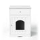 Cat Litter Box Enclosure - Wooden Furniture Side Table with Hidden Storage White - in use demonstration
