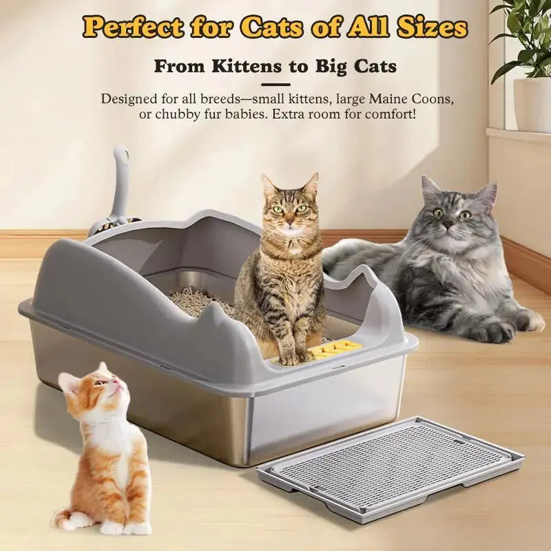 Large Stainless Steel Cat Litter Box Meifu Market