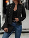 Double-row Metal Buckle Deerskin Velvet Retro Long-sleeved Coat Meifu Market