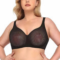 plus size sheer underwire bra | ultra-thin mesh lingerie set | wireless t-shirt bra for women | energy saving