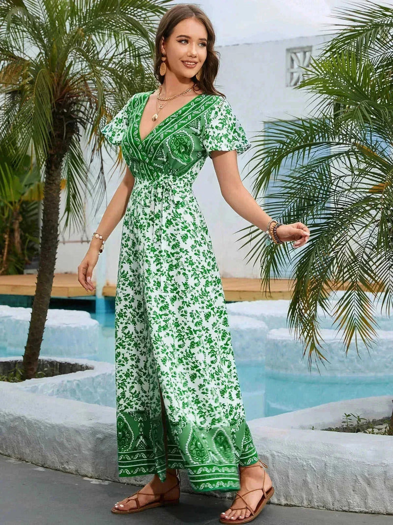 viscose floral maxi dress | beach cover up dress | plus size bohemian dress | energy saving