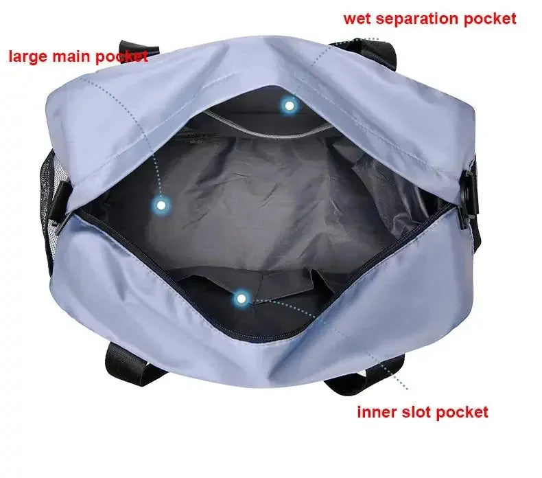 large waterproof gym bag | womens swim bag with wet pocket | yoga duffel bag for travel | ultrasonic cleaning