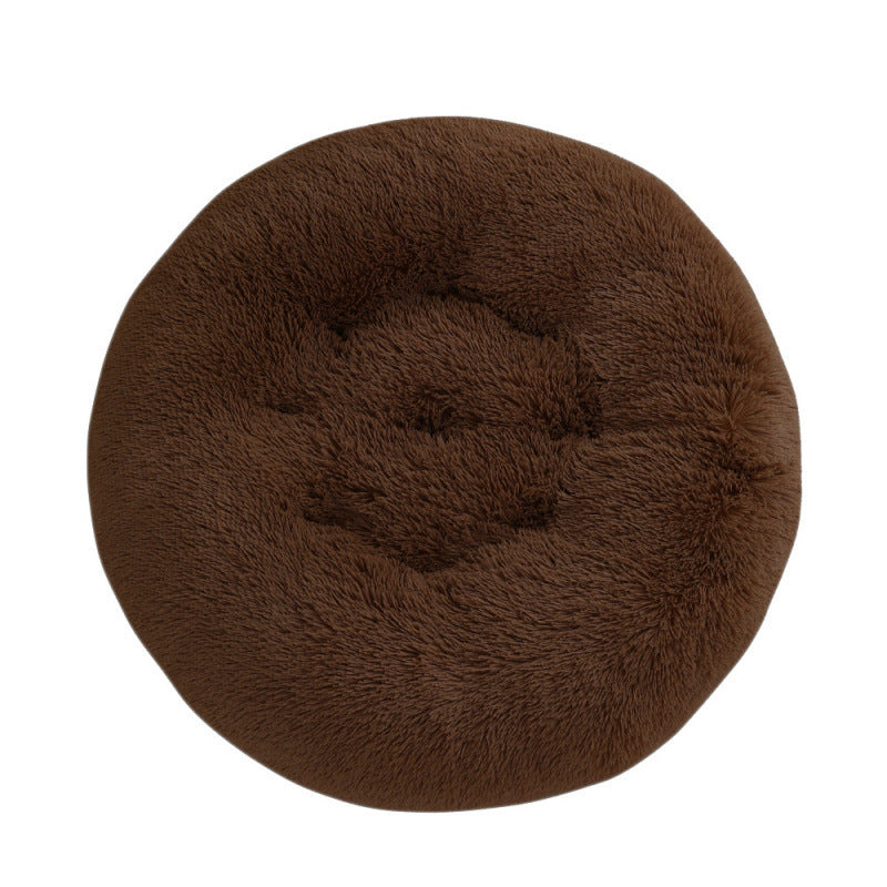 Round Pet Mat Dog Bed Plush Warm Sleep Dog Bed Cathouse Doghouse Meifu Market