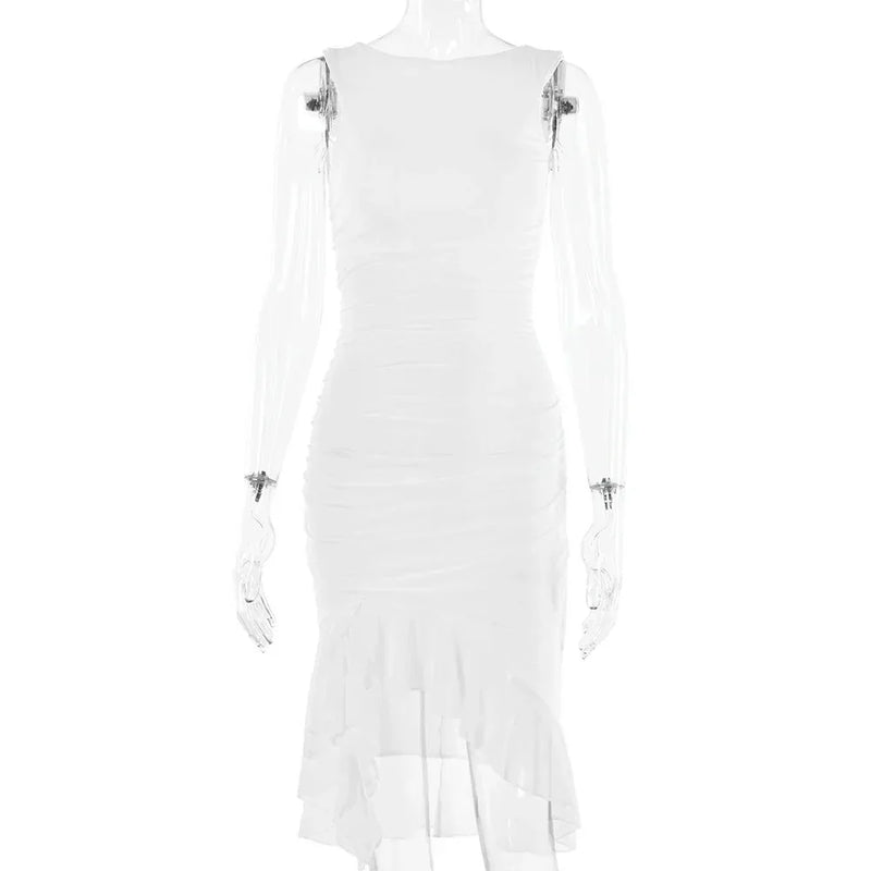 stretchable jersey fabric | slim fit midi dress | breathable summer dress | ultrasonic cleaning