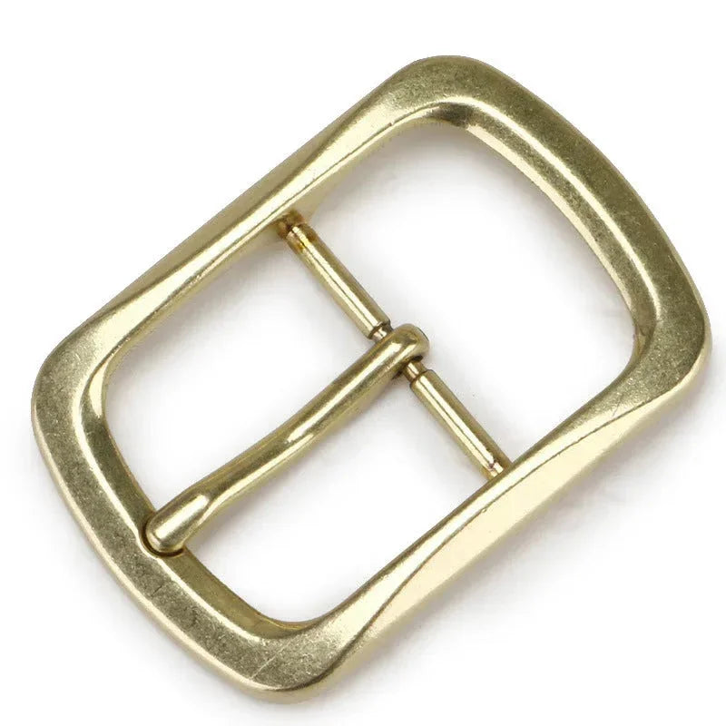 stainless-steel belt buckle | 38cm mens leather belt | heavy-duty brass hardware | ultrasonic cleaning