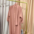 long sleeve abaya dress | plus size modest wear | cotton blend robe dress | energy saving