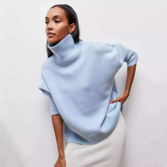 Winter Turtleneck Sweater Ins Solid Color Long Sleeve Pullover Top Women's Clothing Meifu Market