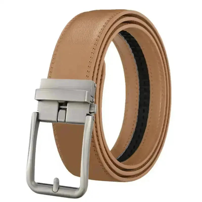 genuine leather belt | automatic buckle mechanism | stainless steel buckle | ultrasonic cleaning