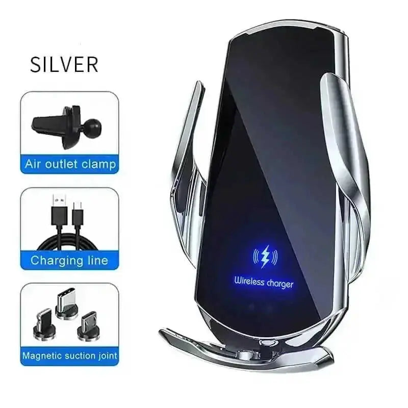 30W Car Wireless Charger Automatic Magnetic Chargers Mount Phone Holder Air Vent for iPhone 14 13 12 11 8 Samsung Fast Charging - Meifu Market