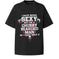 oversized graphic t-shirt | loose fit plus size | cotton blend t-shirt | energy saving