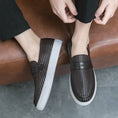 Four Seasons Leather Cover Korean Men's Fashionable Flat Shoes Meifu Market