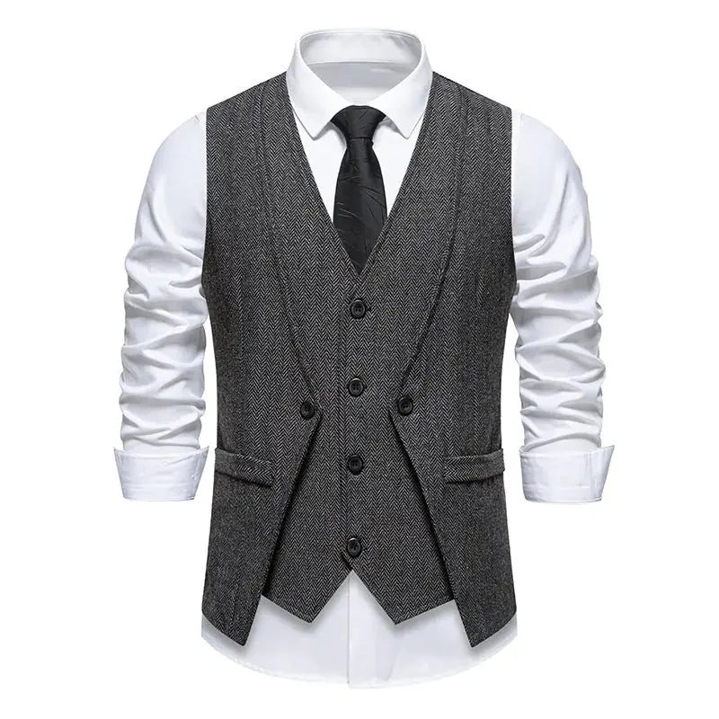 wool blend vest coat | formal dress vest | retro two piece coat | energy saving