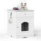 Wooden Pet House Cat Litter Box Enclosure, Side Table, Indoor Crate Meifu Market