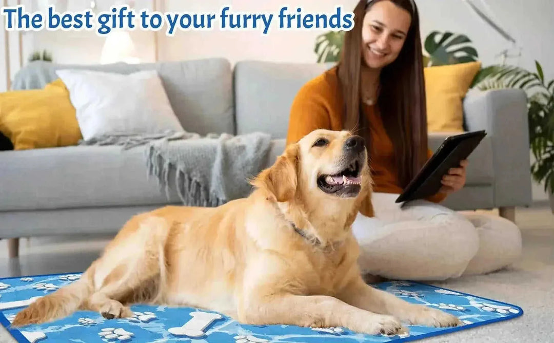 Dog Pillow, Dog Cooling Mat, Cooling Mat For Dogs Cats, Dog Cooling Pads, Summer Pet Dog Self Cooling Mat Ice Silk Washabl...