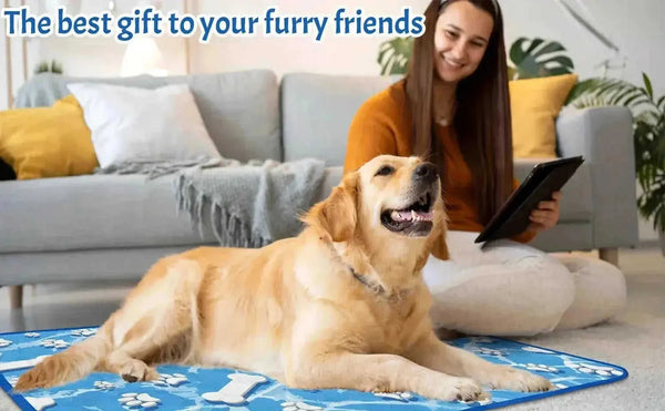 Dog Pillow, Dog Cooling Mat, Cooling Mat For Dogs Cats, Dog Cooling Pads, Summer Pet Dog Self Cooling Mat Ice Silk Washabl...
