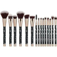 marble handle makeup brushes | 11 piece brush set with case | professional makeup brush kit | energy saving