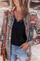 Printed Beach Cardigan Long Sleeve Top LC2542146 Color - angle view with zunfeo women casual cardigan- turtleneck printed ...