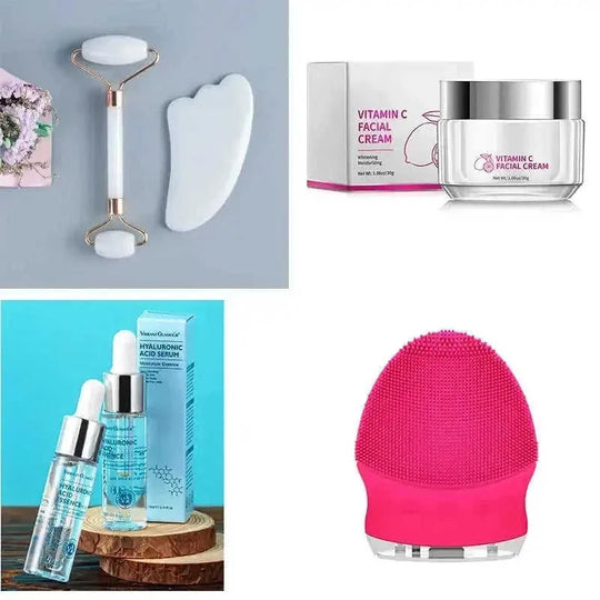 hyaluronic acid serum for dry skin | pore minimizing moisturizing cream | whitening face serum for dark spots | ultrasonic cl
