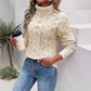 Women's Cable-knit Turtleneck Sweater Meifu Market