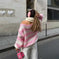 Loose Striped Pullover Sweater Fashion Versatile Long-sleeved Knitted Tops For Women Clothing S - alternative view