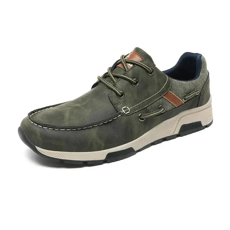 genuine leather sneakers | wide width shoes for men | breathable mesh lining | energy saving