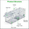 2Pcs Foldable Rat Trap Cage Humane Live Rodent Trap Cage Galvanized Meifu Market