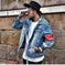 heavyweight denim jacket | embroidered denim jacket | custom embroidery jacket | ultrasonic cleaning