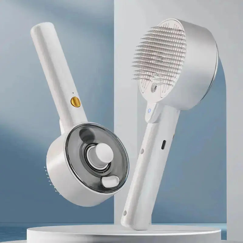 Animal Hair Remover Brush Dog And Cat Steam Brush Pet Self Cleaning Dog Brush Grooming Removes Cat Hairs Cat Dog Accessories Pet Products - best self cleaning brush for dogs with thick undercoats