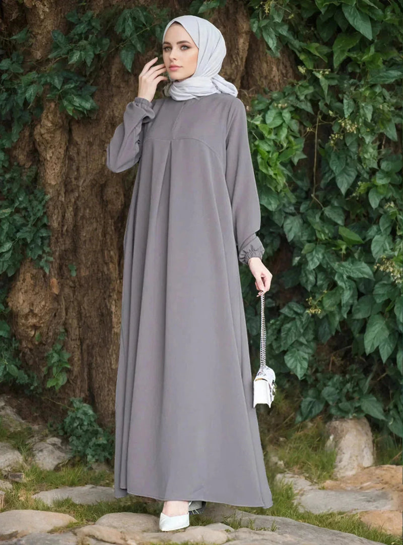 maxi length dress | breathable cotton fabric | long sleeve maxi dress | ultrasonic cleaning