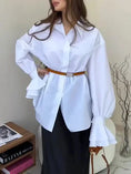 bell sleeve blouse | oversized cotton shirt | long sleeve bohemian top | ultrasonic cleaning