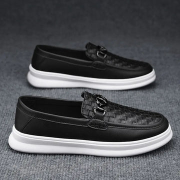 Fashion Retro Men's British Style Low-top Slip-on Small Leather Shoes Meifu Market