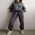 fleece-lined hoodie set | oversized hoodie and sweatpants set | loungewear two-piece outfit | energy saving