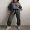 fleece-lined hoodie set | oversized hoodie and sweatpants set | loungewear two-piece outfit | energy saving