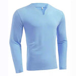 Men's Cotton Long-Sleeve Sport T-Shirt | 12 Colors, S–5XL