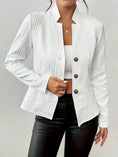 Women's Blazer Jacket Suit Coat Single-breasted Stand Collar Tops Slim Outerwear Temperament Office Jacket Meifu Market