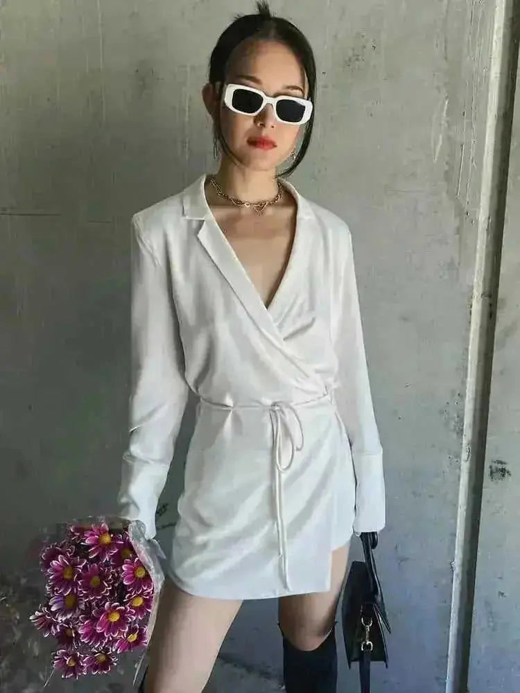 lace trim neck shirt dress | flare sleeve midi dress | spring women office dress | ultrasonic cleaning