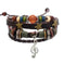 genuine cowhide leather bracelet | adjustable multi-layer bracelet | vintage style leather jewelry | ultrasonic cleaning