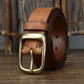 Men's Retro First Layer Pure Cattlehide Pin Buckle Belt meifu market