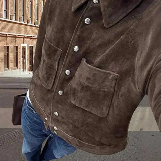 Fashion Trend Comfortable Lapel Shirt Coat L - men's new summer solid color top short sleeve shirt fashion trend slim comf...