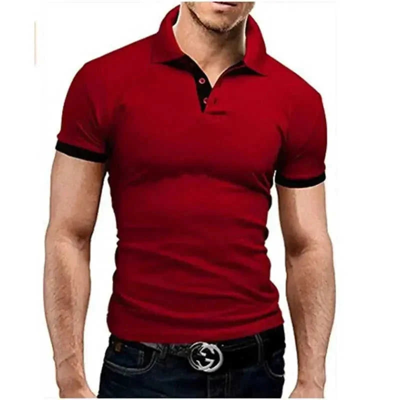 premium cotton polo shirt | slim fit business casual | breathable mens polo | ultrasonic cleaning